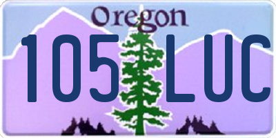 OR license plate 105LUC