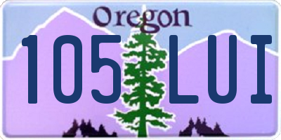 OR license plate 105LUI