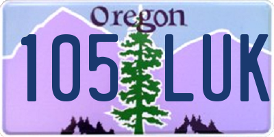 OR license plate 105LUK