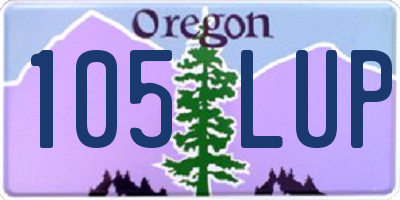 OR license plate 105LUP