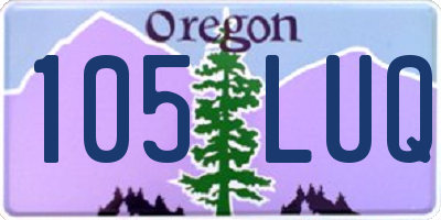 OR license plate 105LUQ