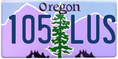 OR license plate 105LUS
