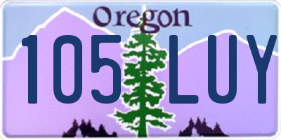 OR license plate 105LUY