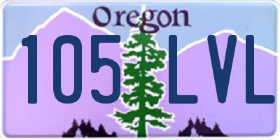 OR license plate 105LVL