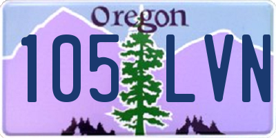 OR license plate 105LVN