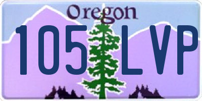 OR license plate 105LVP