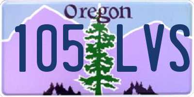 OR license plate 105LVS