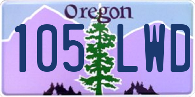 OR license plate 105LWD