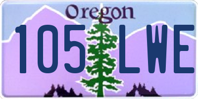 OR license plate 105LWE