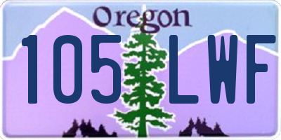 OR license plate 105LWF