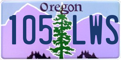 OR license plate 105LWS