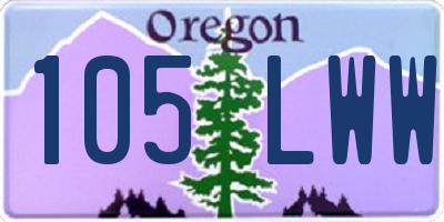 OR license plate 105LWW