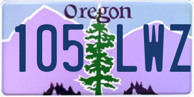 OR license plate 105LWZ