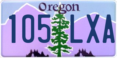 OR license plate 105LXA