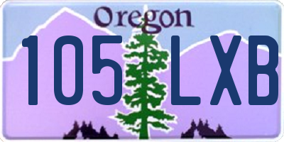 OR license plate 105LXB