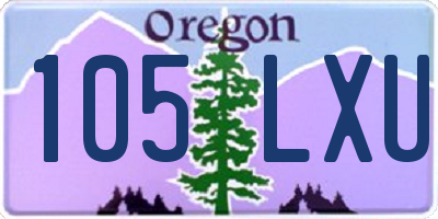OR license plate 105LXU