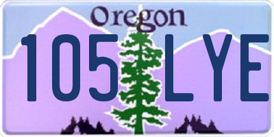 OR license plate 105LYE