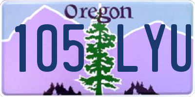 OR license plate 105LYU