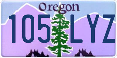 OR license plate 105LYZ
