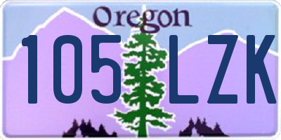 OR license plate 105LZK