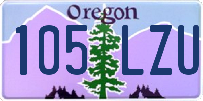 OR license plate 105LZU
