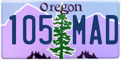 OR license plate 105MAD