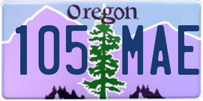 OR license plate 105MAE