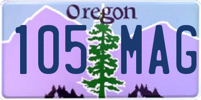 OR license plate 105MAG