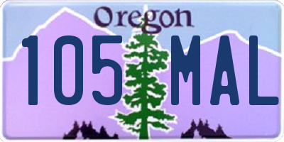 OR license plate 105MAL