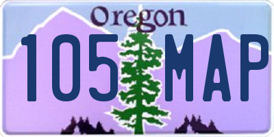 OR license plate 105MAP