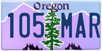 OR license plate 105MAR