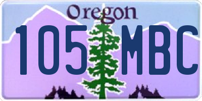 OR license plate 105MBC