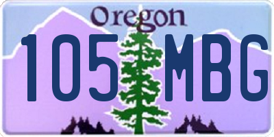 OR license plate 105MBG