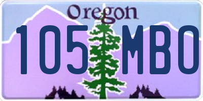 OR license plate 105MBO