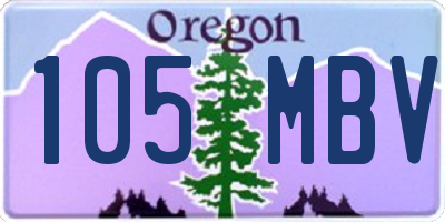 OR license plate 105MBV