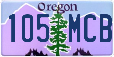 OR license plate 105MCB