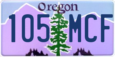 OR license plate 105MCF