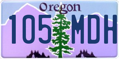 OR license plate 105MDH