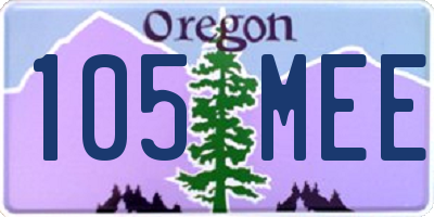 OR license plate 105MEE