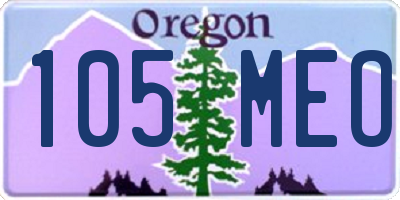OR license plate 105MEO