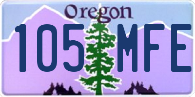 OR license plate 105MFE