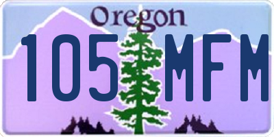 OR license plate 105MFM