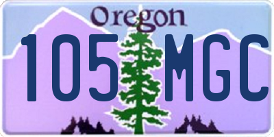 OR license plate 105MGC