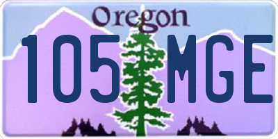 OR license plate 105MGE