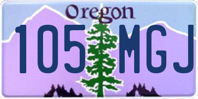 OR license plate 105MGJ