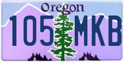 OR license plate 105MKB