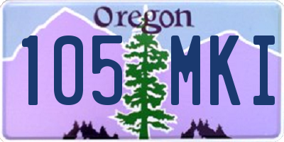 OR license plate 105MKI