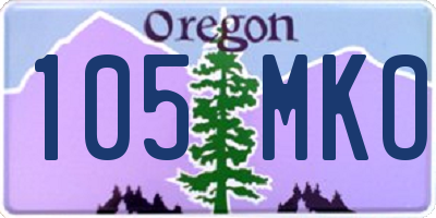 OR license plate 105MKO