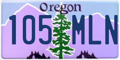 OR license plate 105MLN