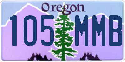 OR license plate 105MMB